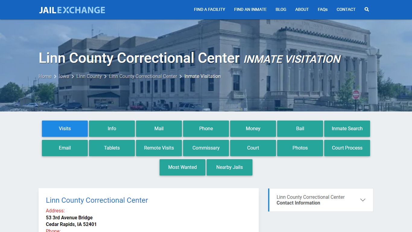 Inmate Visitation - Linn County Correctional Center, IA - Jail Exchange